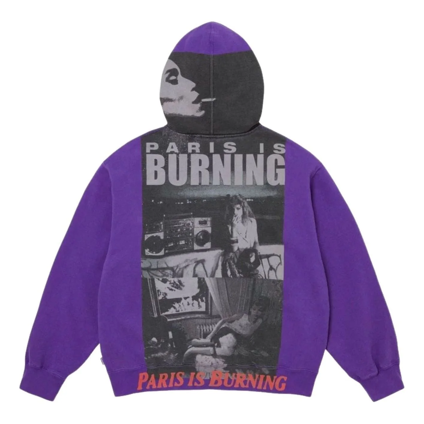 Supreme SS26 Paris Is Burning Zip Up Hooded Sweatshirt 'Purple' SUP-SS26-345-PUR - 1