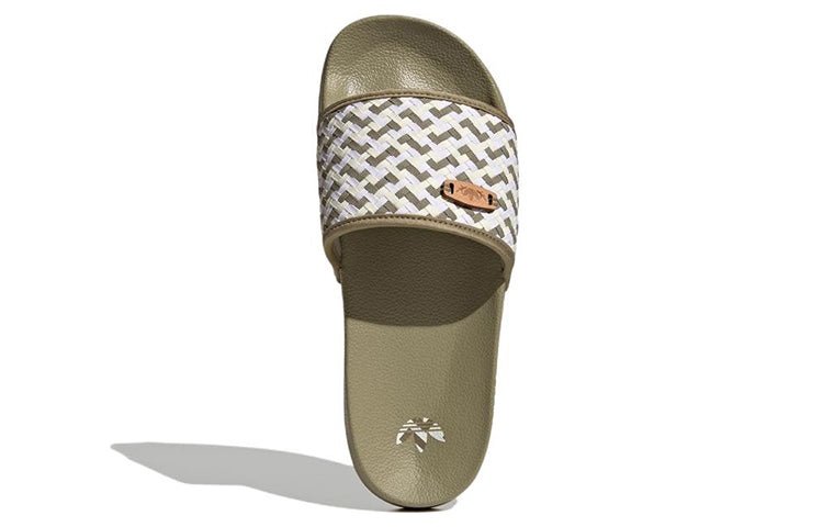 (WMNS) adidas Originals Adilette Lite Slides 'Olive Strata White' FZ5592 - 6
