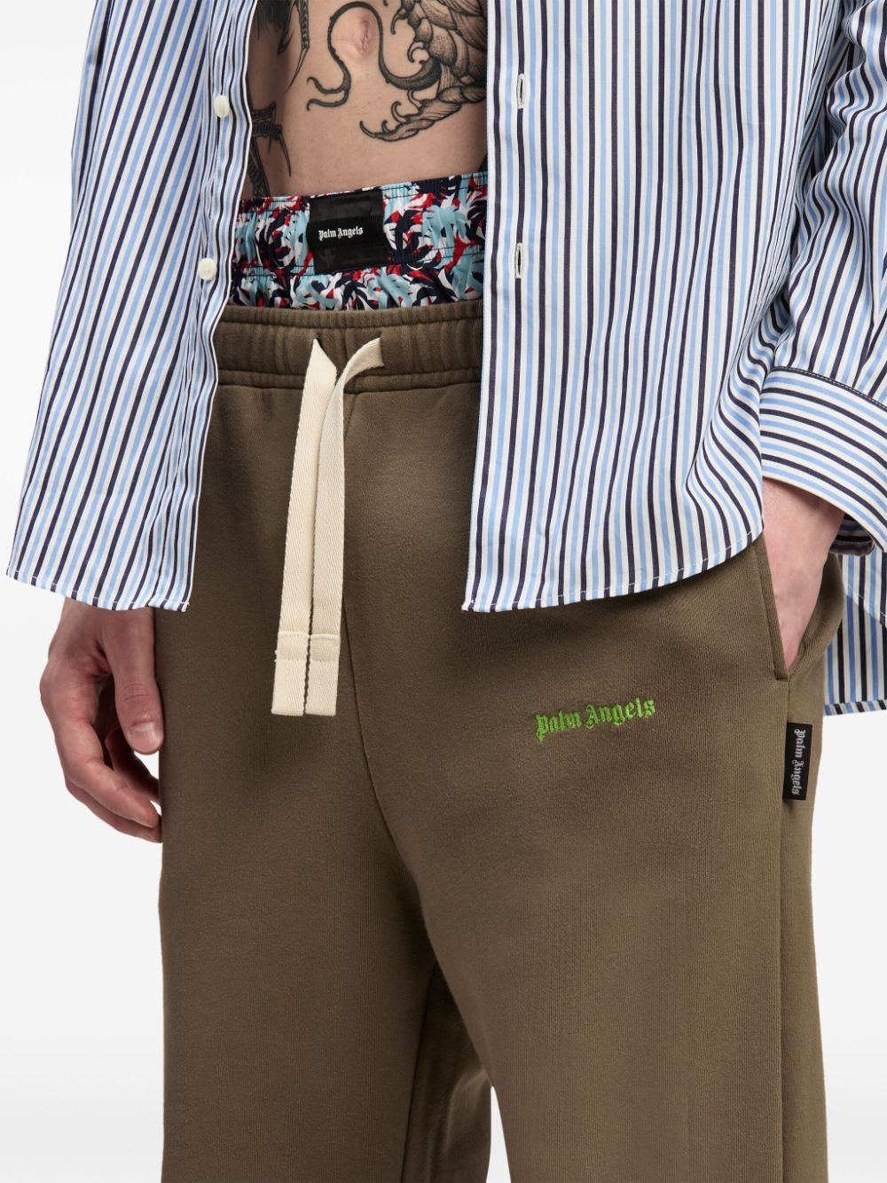 logo-embroidered track pants - 6