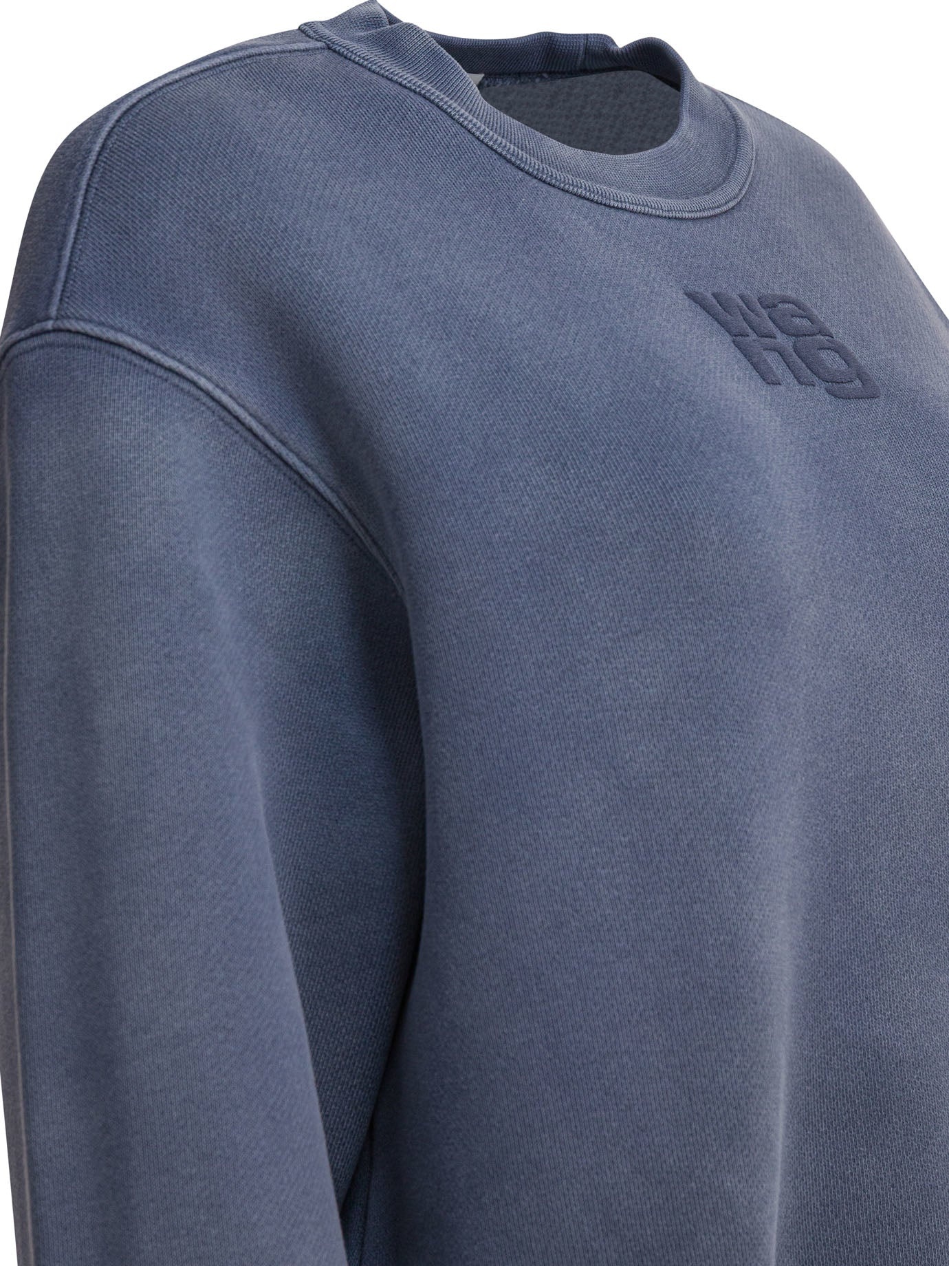 Alexander Wang Essential Terry Crew Sweatshirt W/ Puff Paint Logo - 4