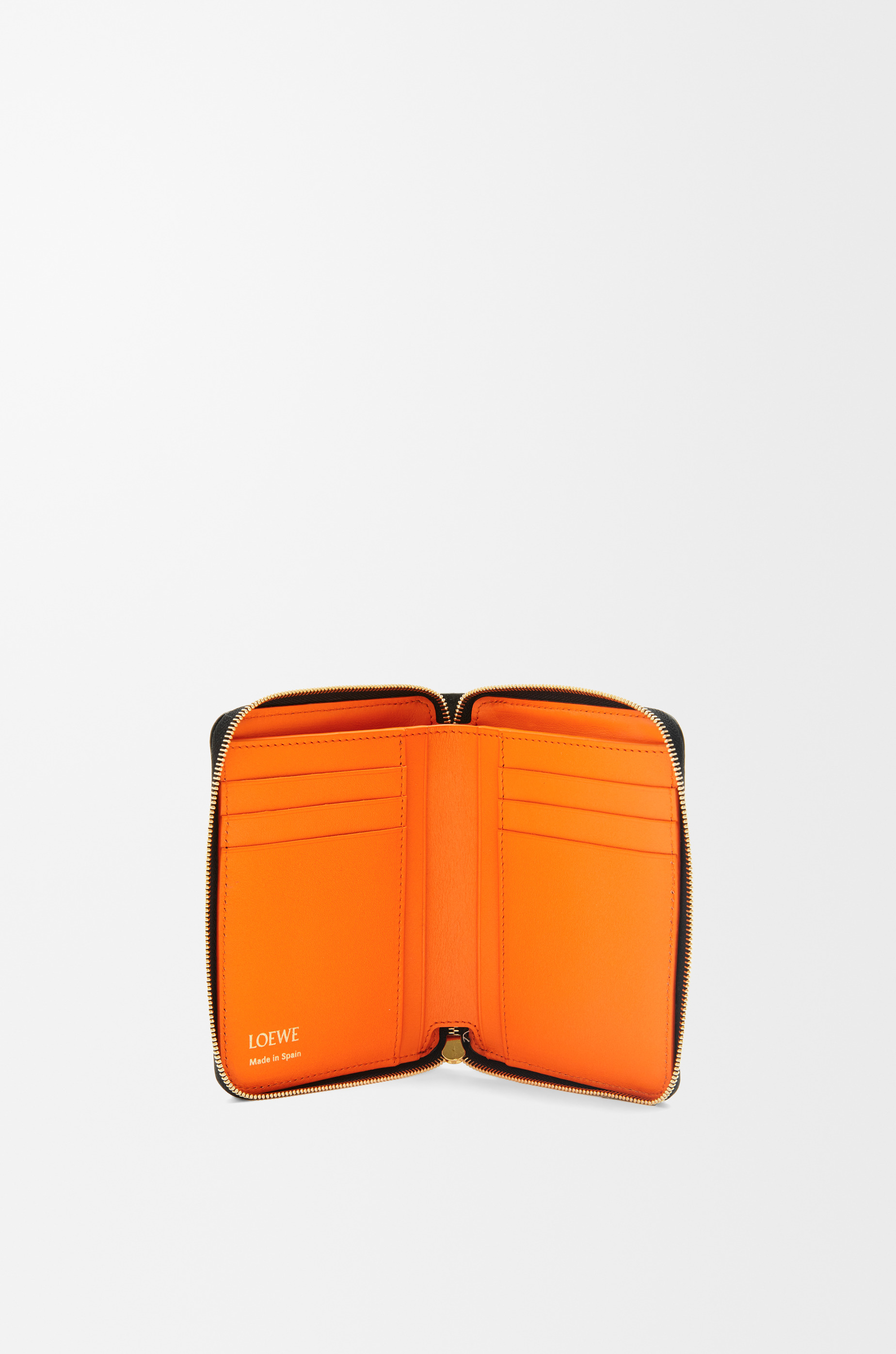 Knot compact zip wallet in shiny nappa calfskin - 2