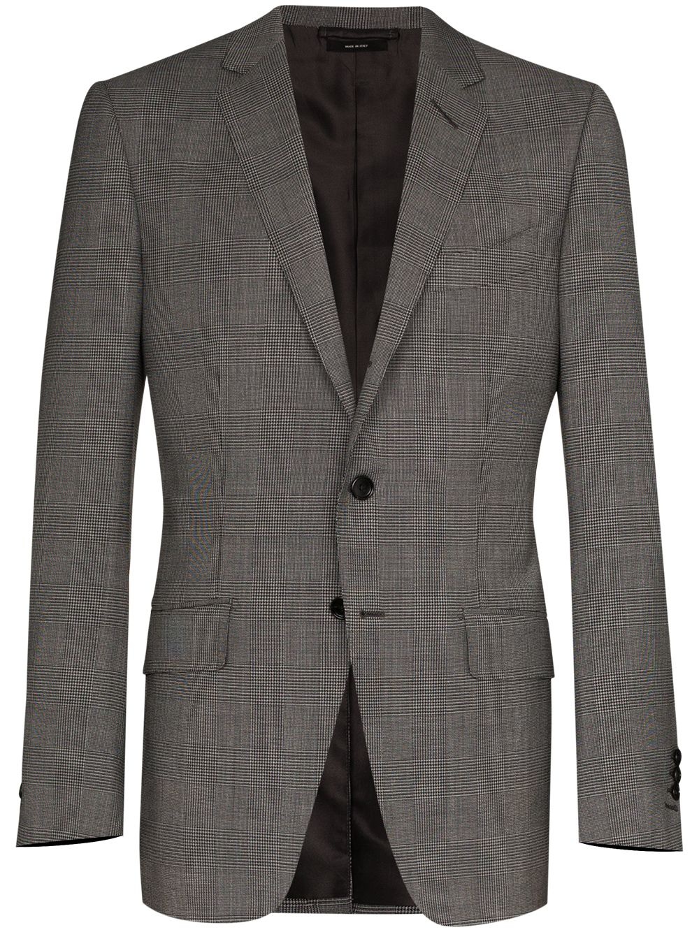 single-breasted houndstooth blazer - 1