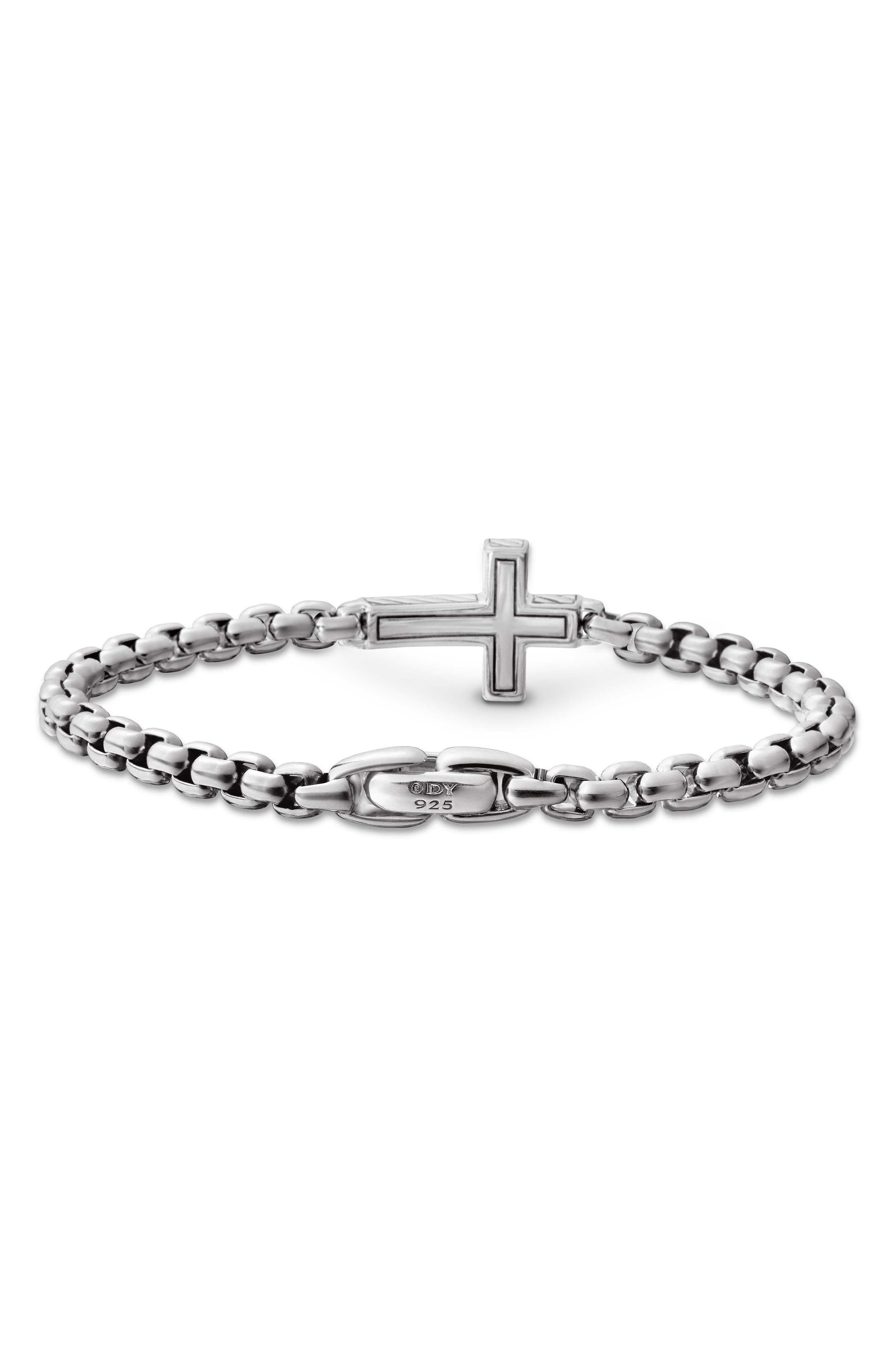 David Yurman Pavé Cross Bracelet in Sterling Silver with Diamonds, 5mm in Black Diamond at Nordstrom - 7