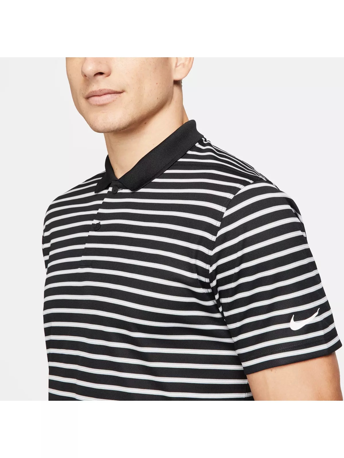 Men's Dri-FIT Victory Striped Golf Polo - Black - 3