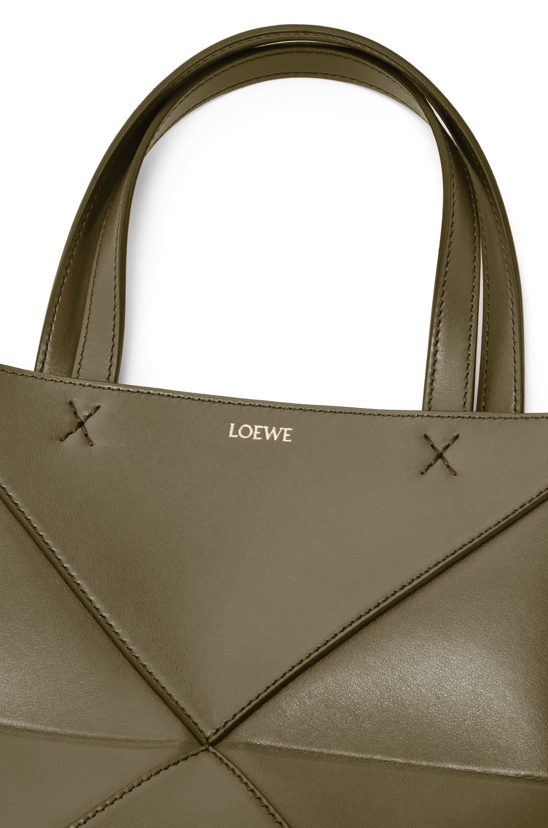 Mini Puzzle Fold Tote in shiny calfskin - 9