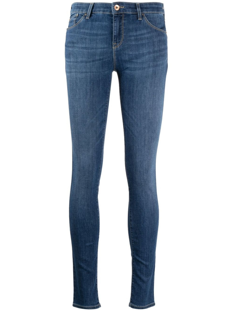 embroidered-logo jeans 1