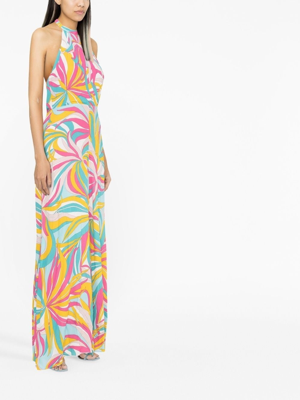 graphic-print halterneck dress - 3