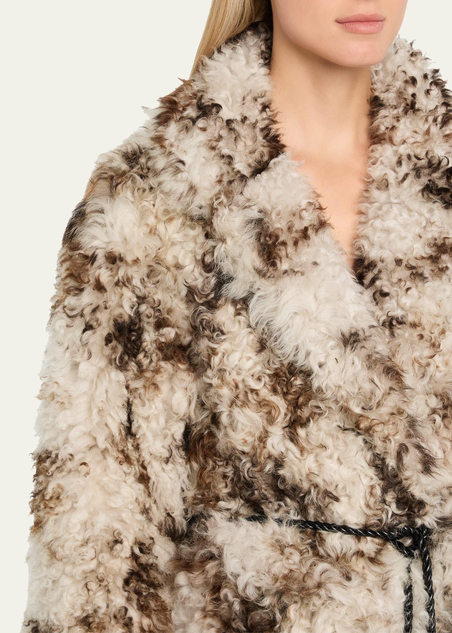 Ceryse Long Shearling Coat - 5