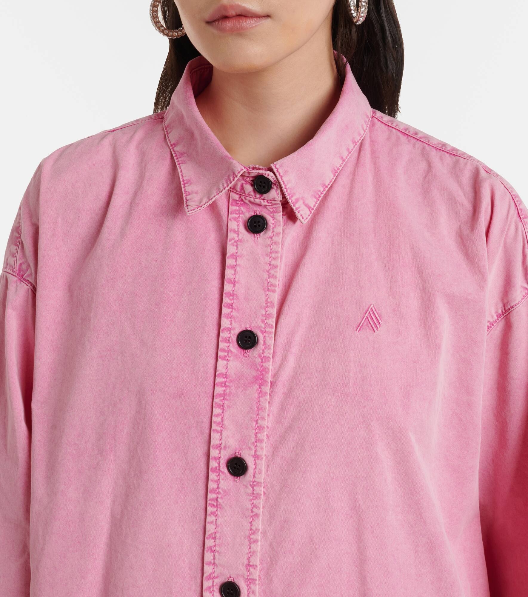 Diana asymmetric cotton canvas overshirt - 4