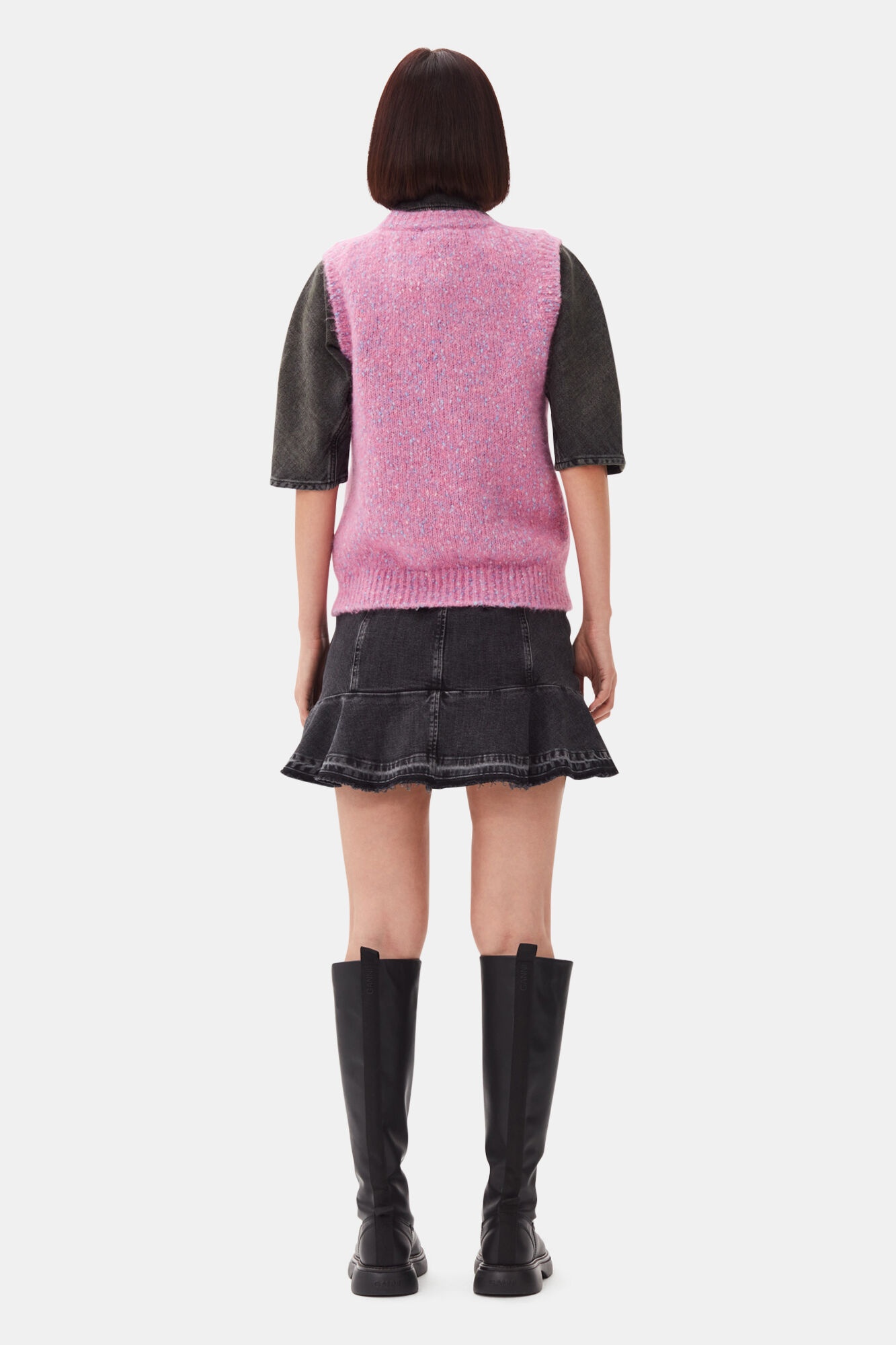 PINK KNIT VEST - 5