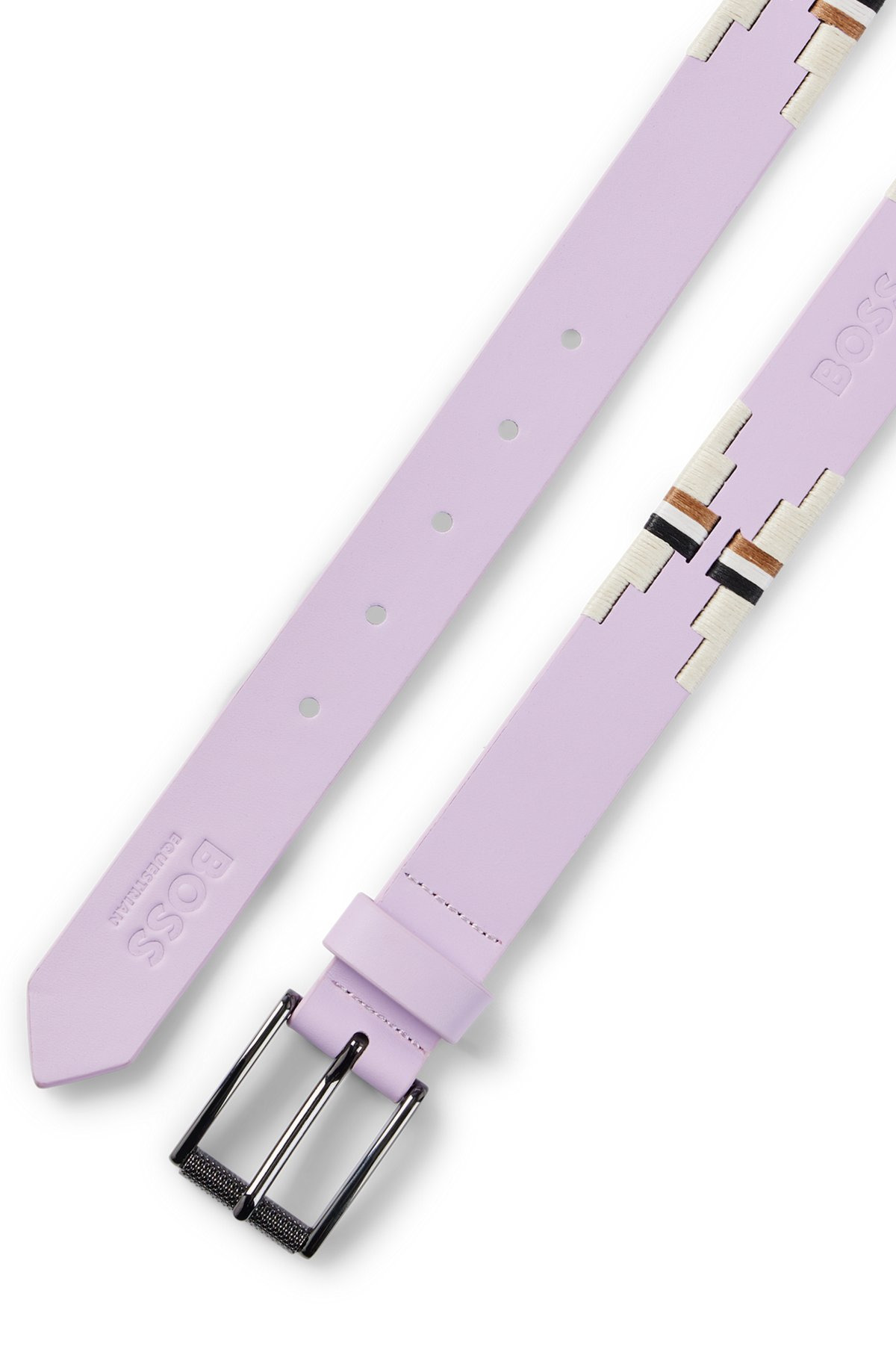EQUESTRIAN POLO BELT WITH EMBROIDERED PATTERN - 2