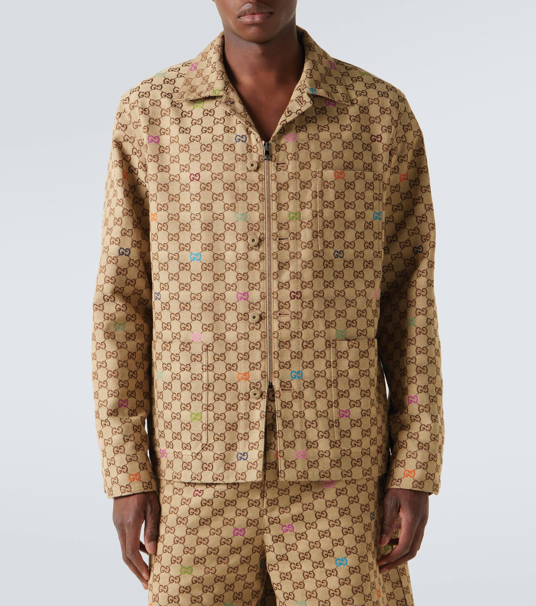 GG Canvas cotton-blend jacket - 3