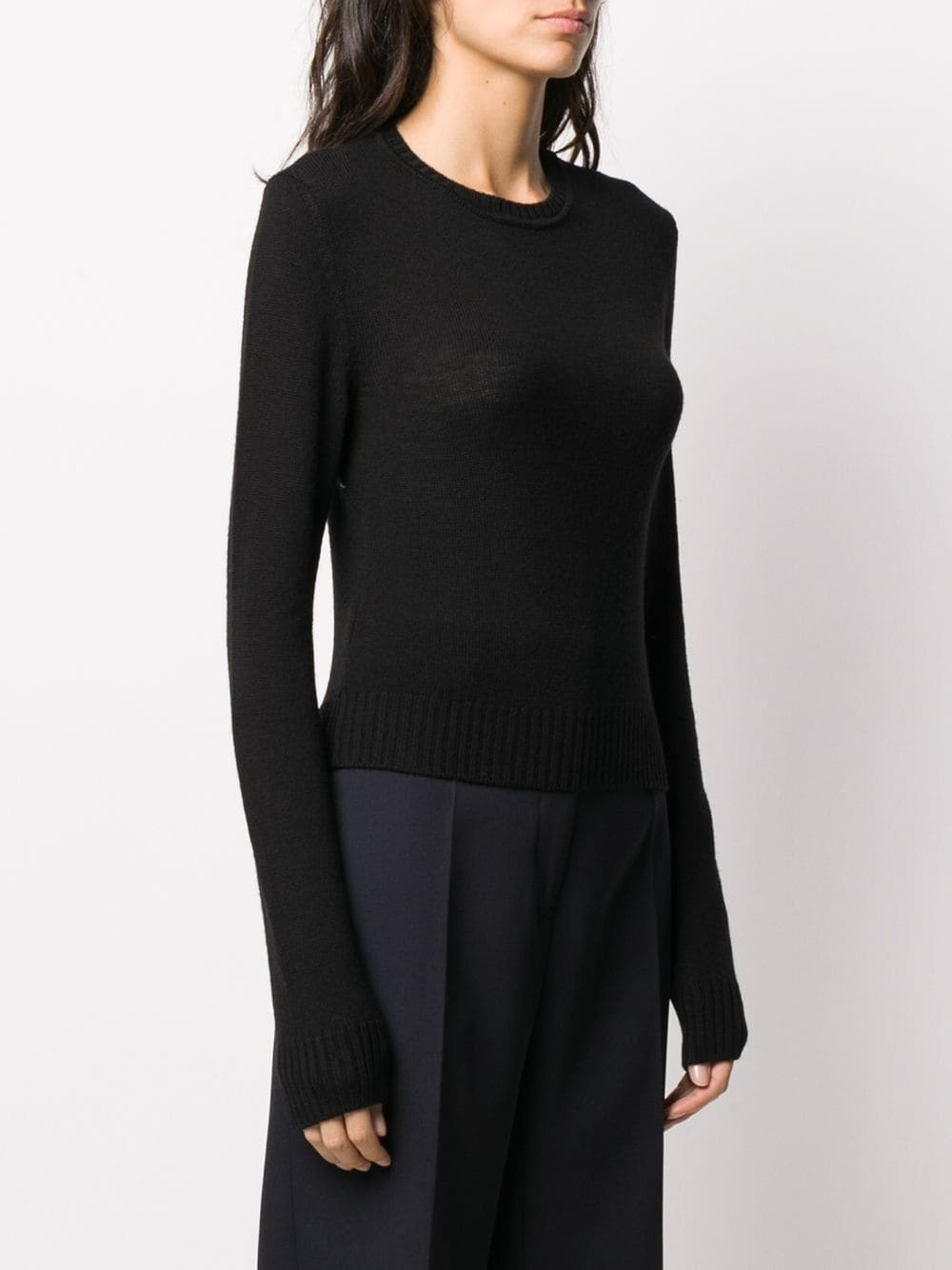 long-sleeved fine-knit top - 3