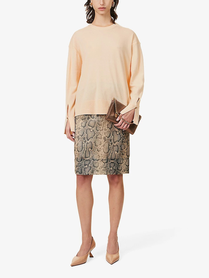 Stella McCartney Long-sleeved split-cuff wool jumper outlook