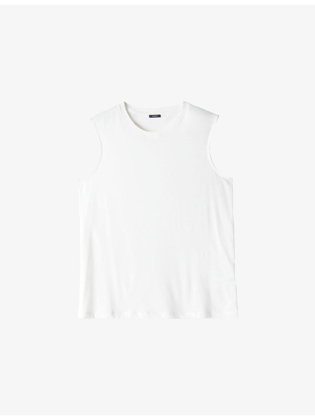Round-Neck Cotton and Silk-Blend Tank Top - 1