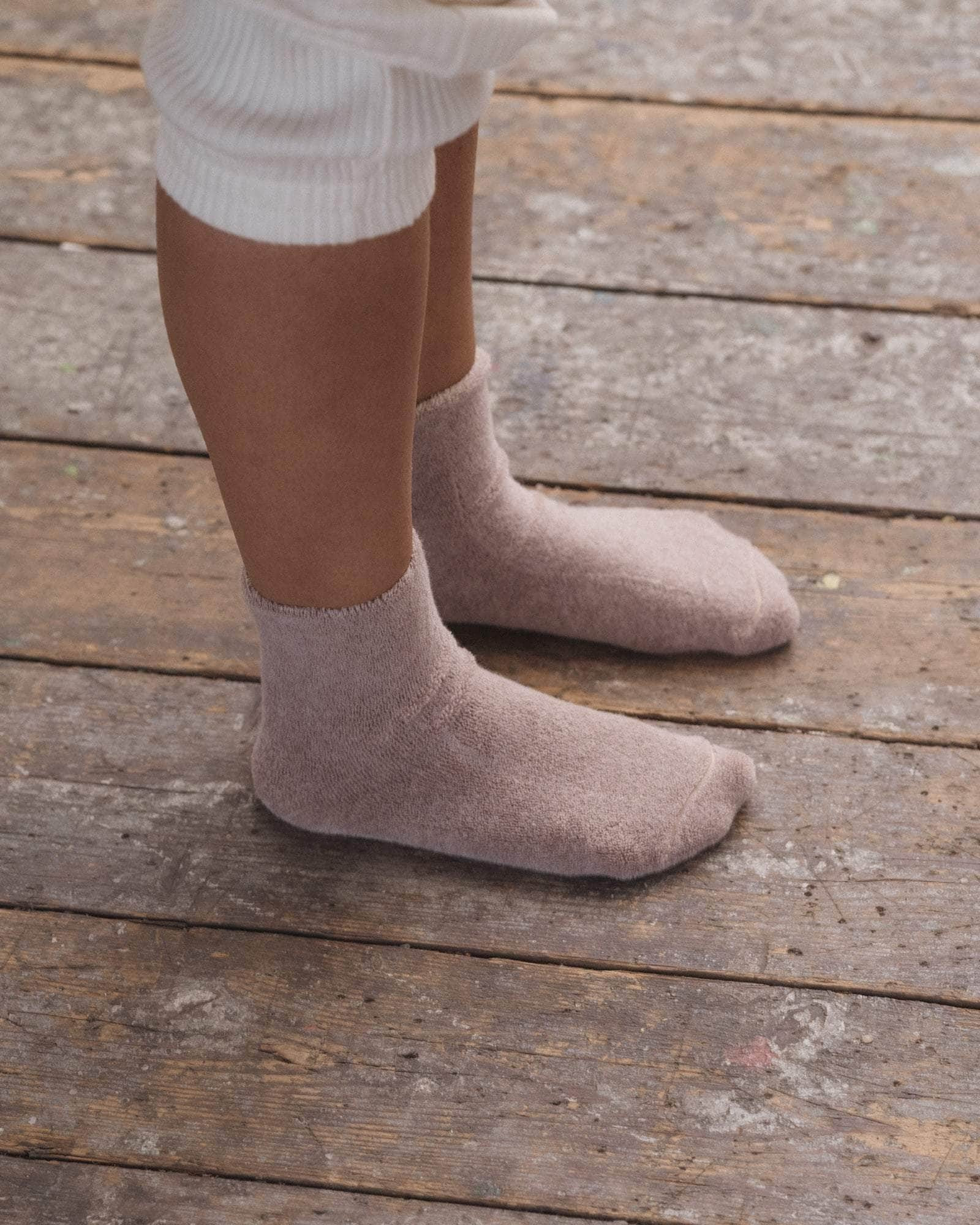 Buckle Overankle Socks - Textured Organic Cotton - 2