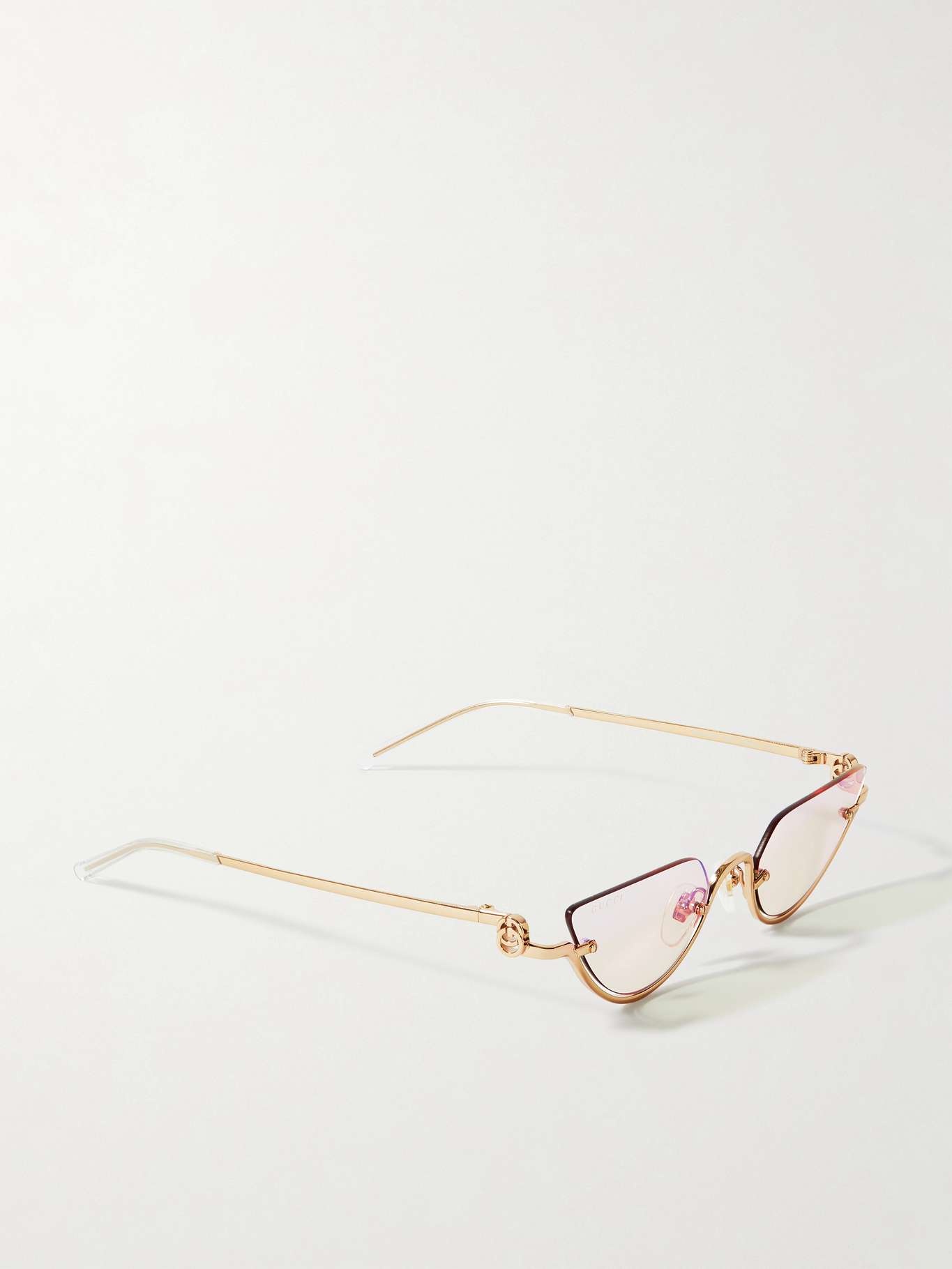 Cat-eye gold-tone sunglasses - 3
