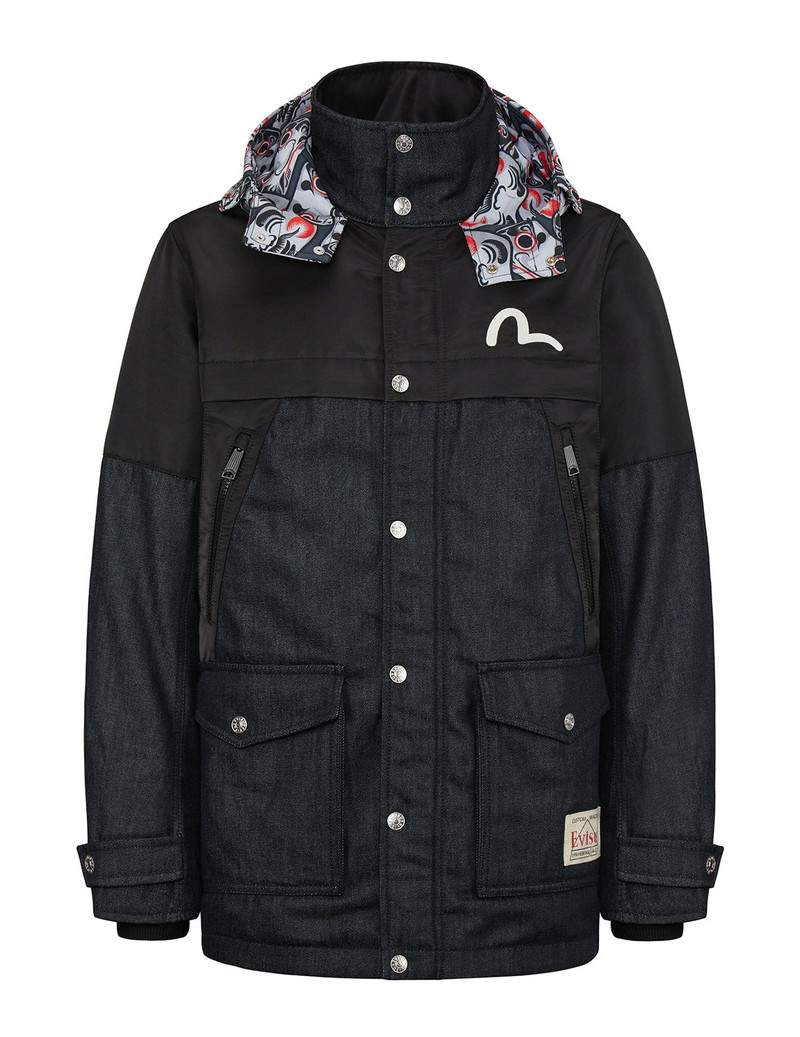 Fabric Blocking Mid-length Padded Coat 14