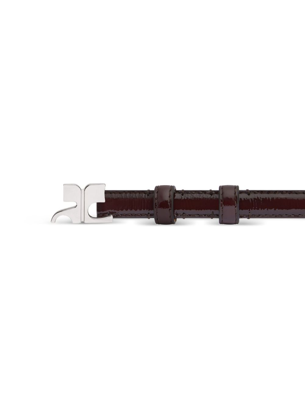 AC-buckle leather belt - 3