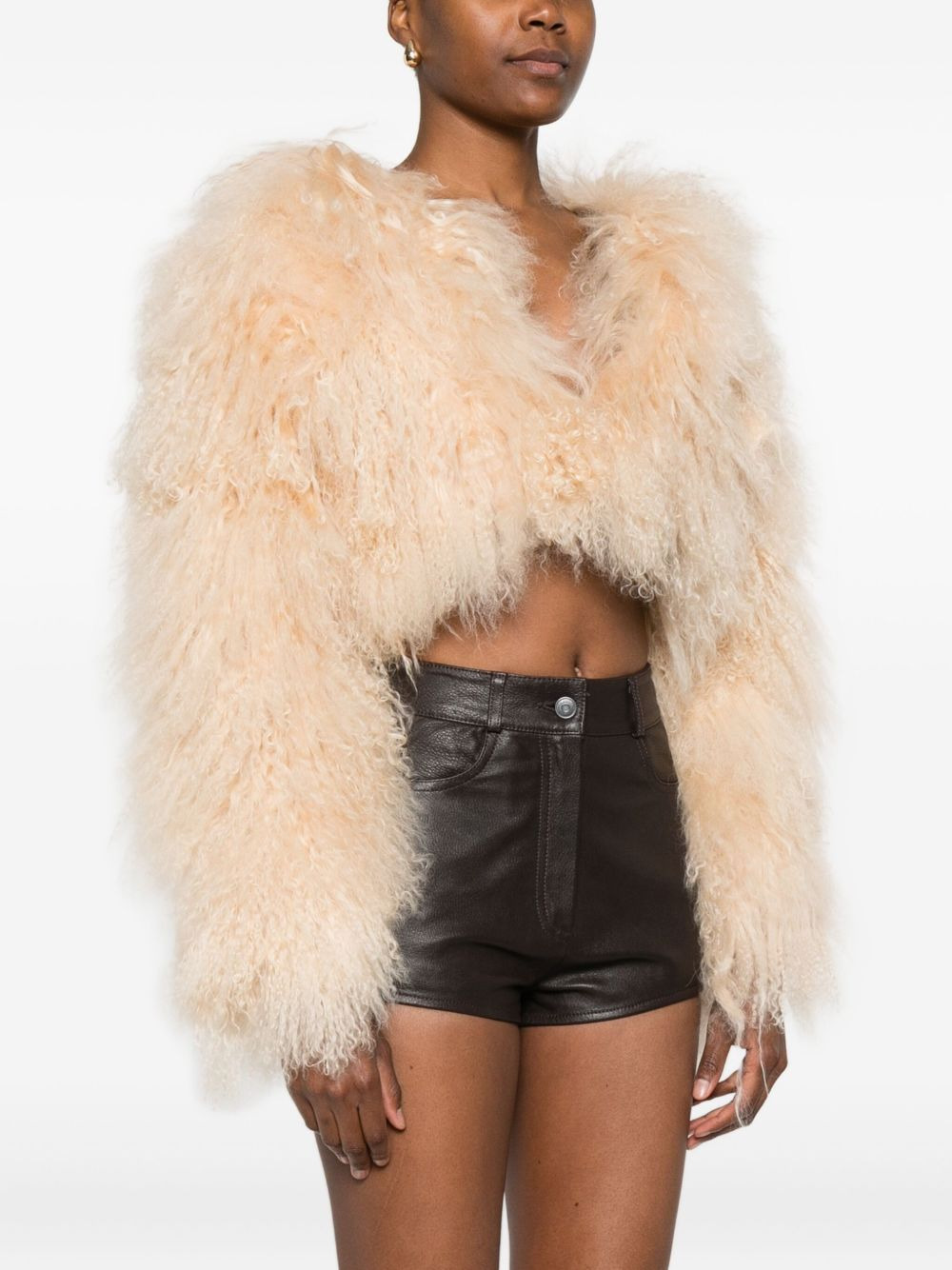 Luxe fur cropped jacket - 3