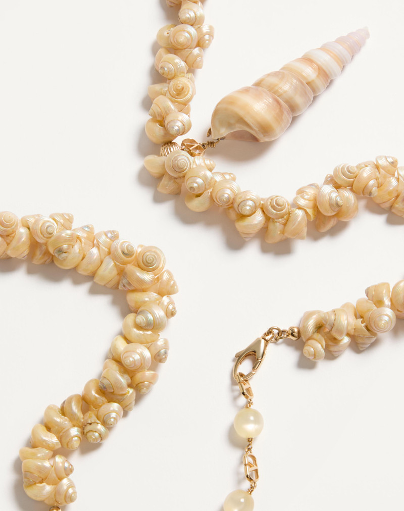 JARDIN AQUATIQUE NECKLACE IN METAL AND SHELLS 4