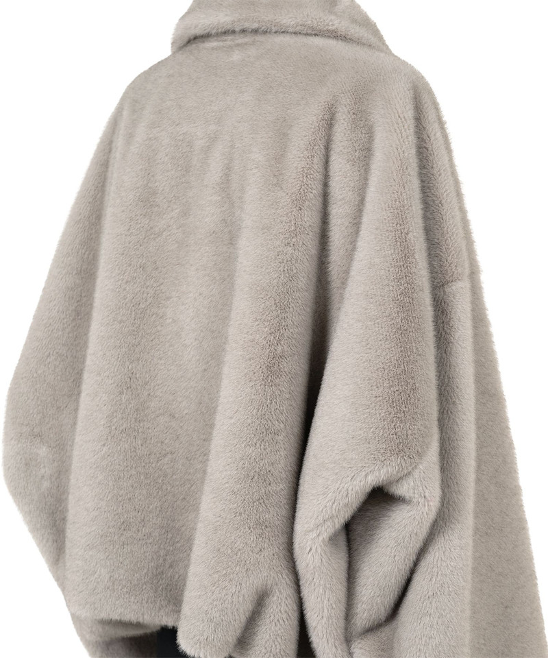 Roll-up Hem Fake Fur Coat 17