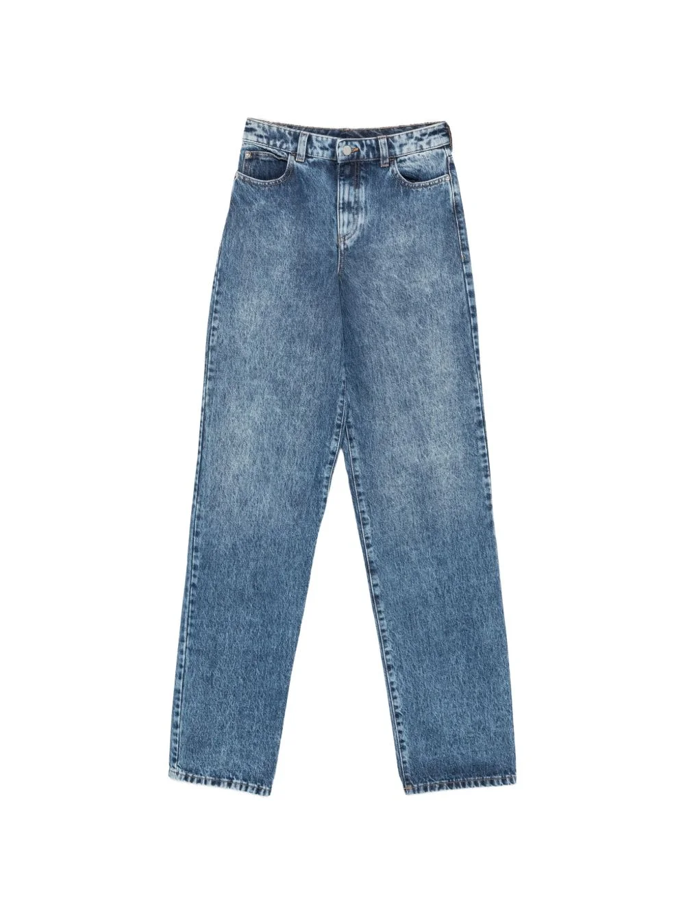 acid-wash straight-leg jeans - 1