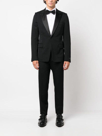 Lanvin satin-trim tailored wool trousers outlook