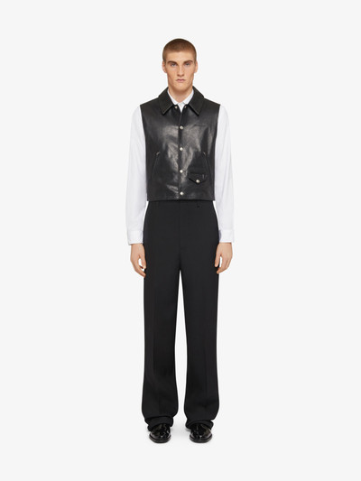 Givenchy WAISTCOAT IN LEATHER outlook