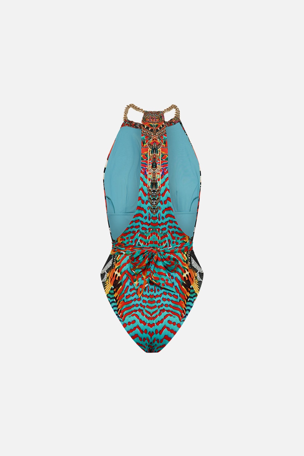 CHAIN NECK PLUNGE ONE PIECE - 7