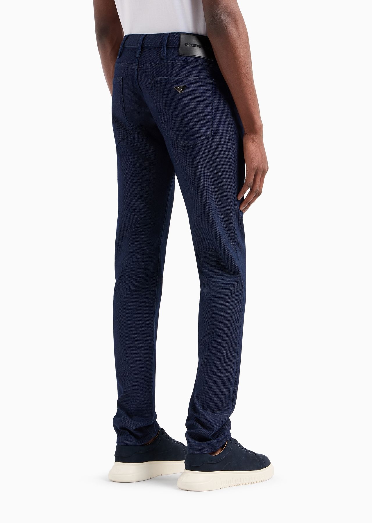 J06 slim-fit, yarn-dyed, cotton-blend trousers - 3