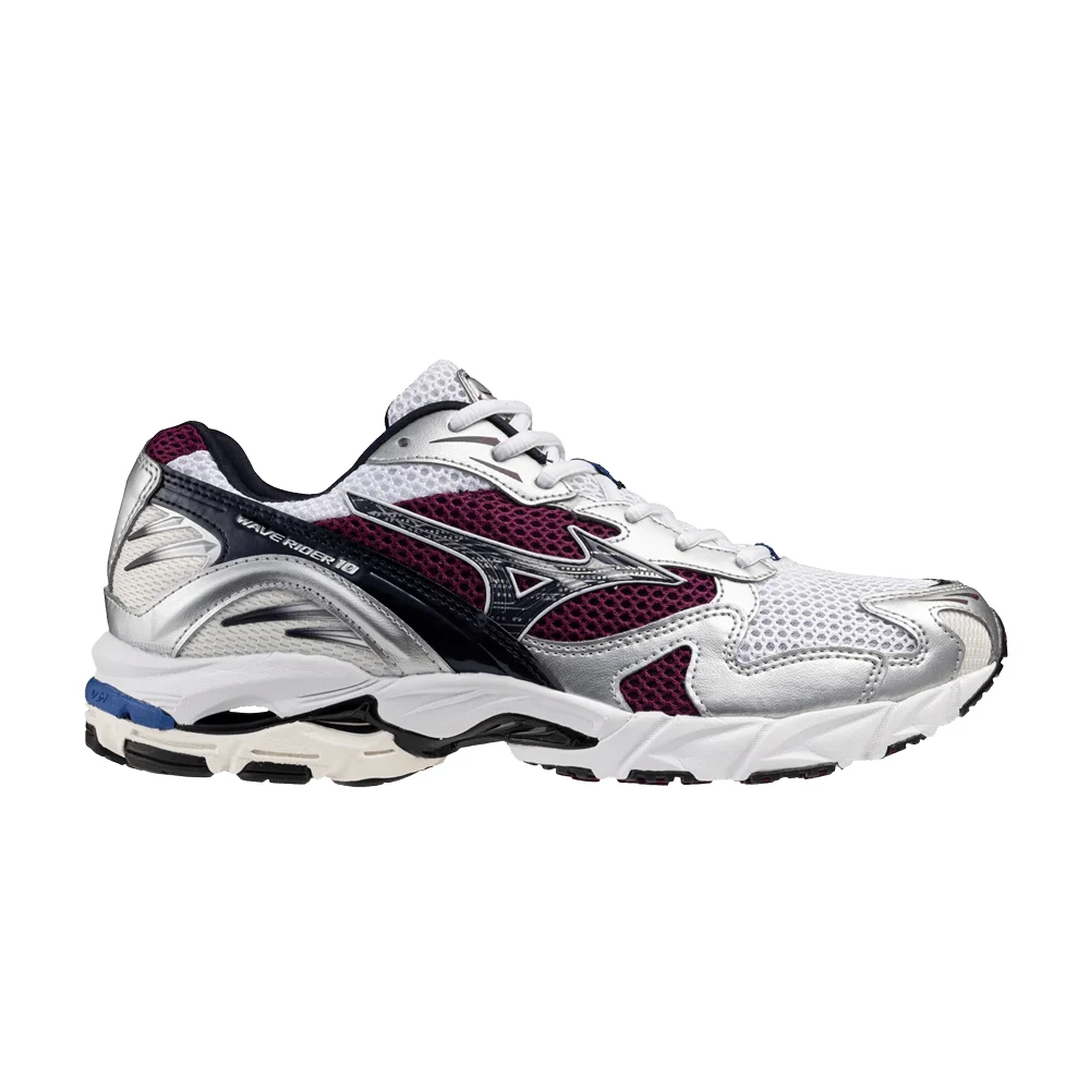 Mizuno Wave Rider 10 'White Dark Purple' - 1