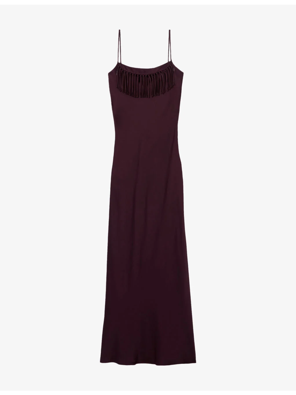 Sleeveless Square-Neck Satin Maxi Dress - 1