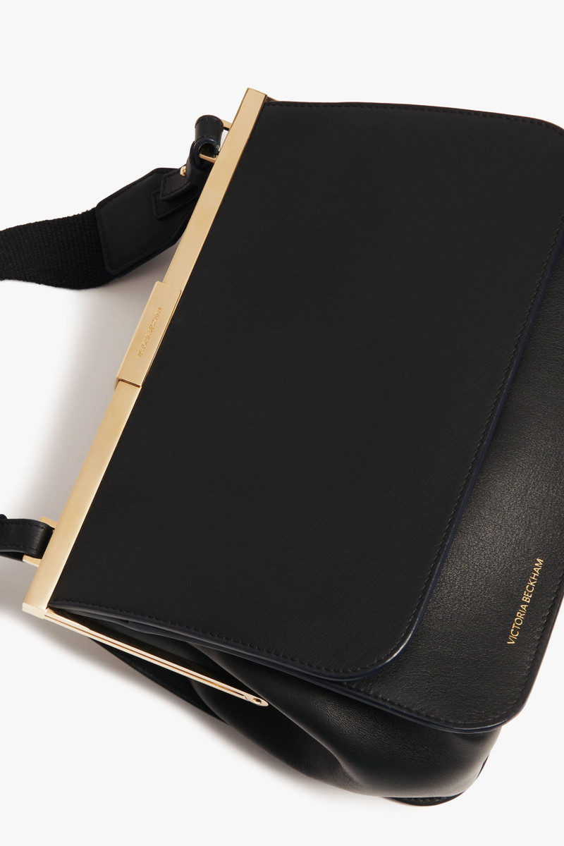 Frame Satchel Bag In Black Leather 2