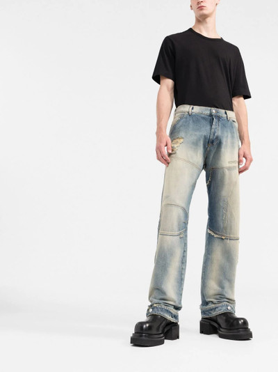 Balmain distressed wide-leg jeans outlook