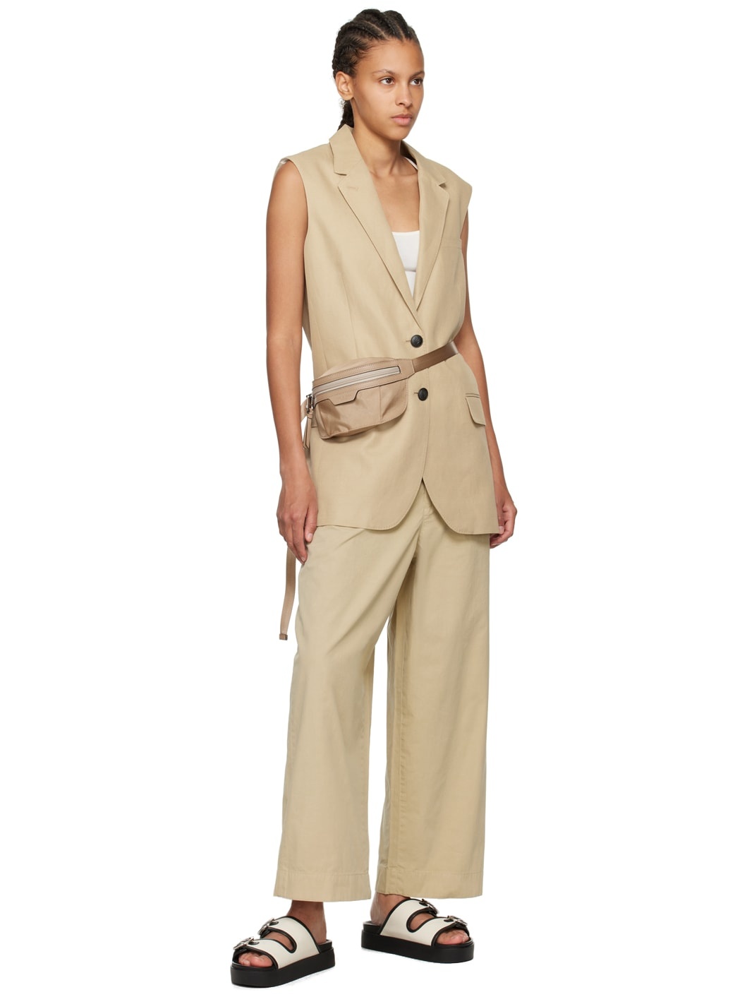 Beige Mini Commuter Belt Bag - 4