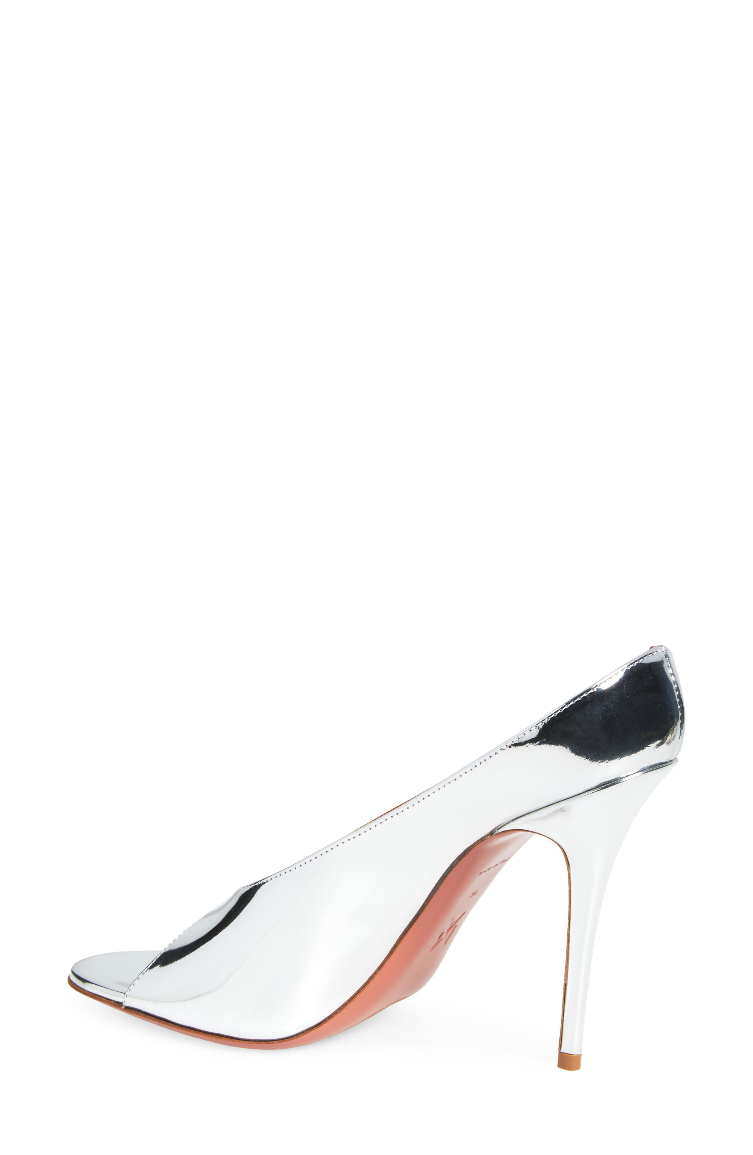 Amina Muaddi Anok Metallic Sandal in Mirror Silver at Nordstrom - 2