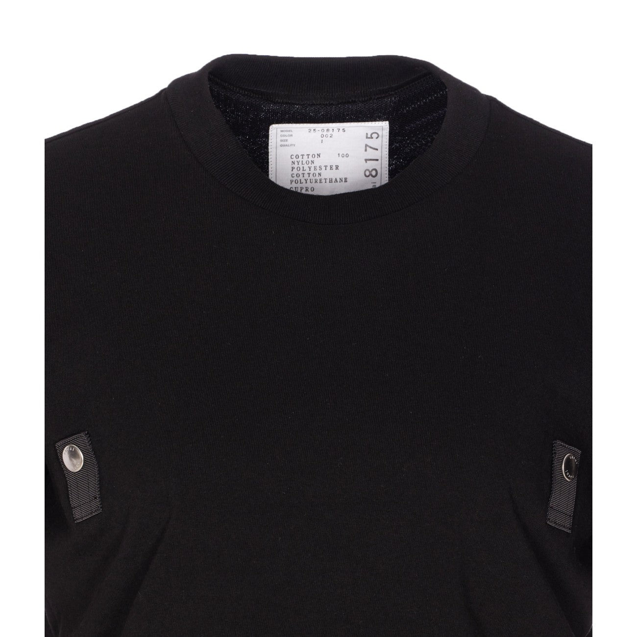 Sacai Women Cotton Jersey X Nylon Twill T-Shirt - 4