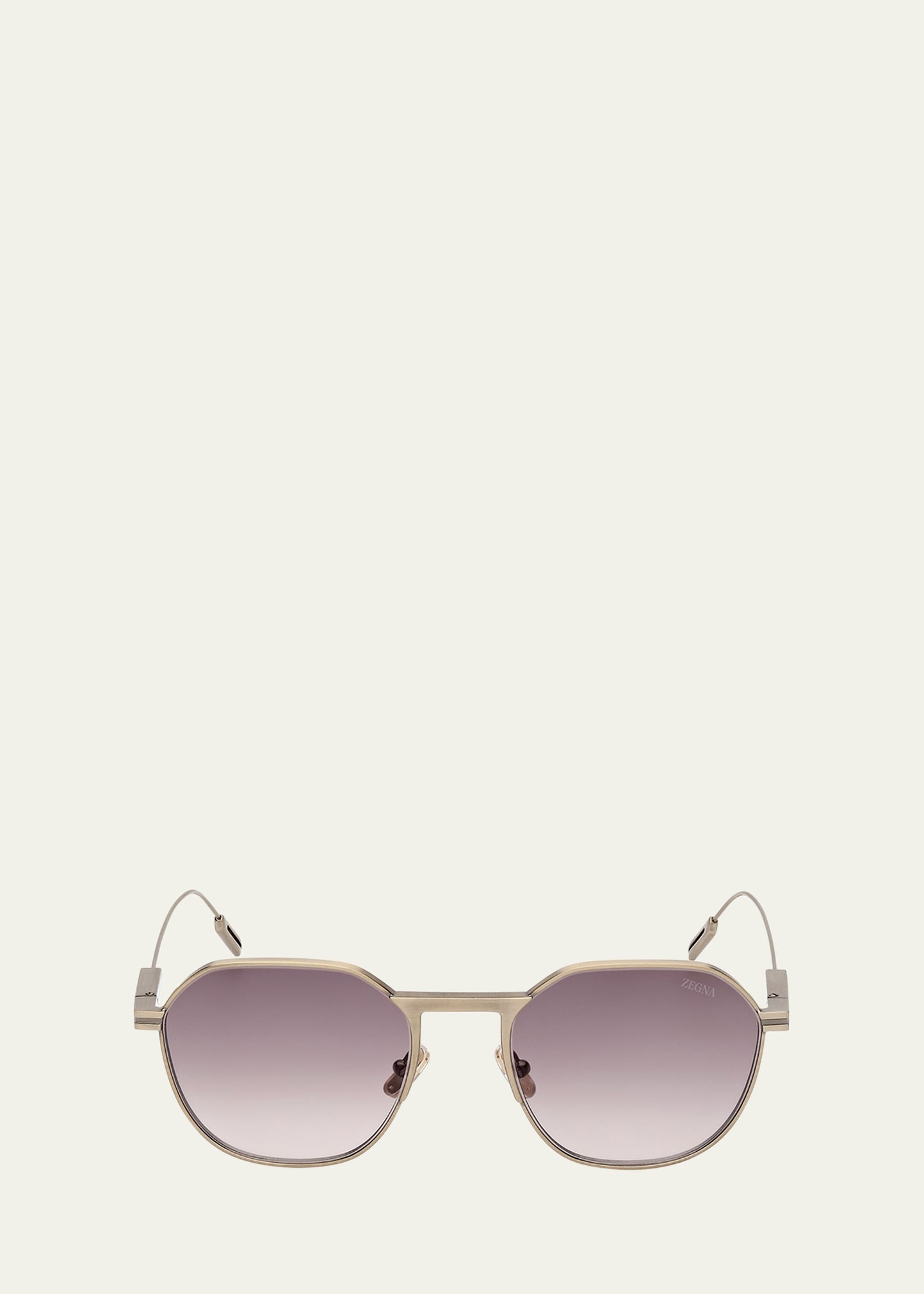 Men's Metal Round Sunglasses - 1