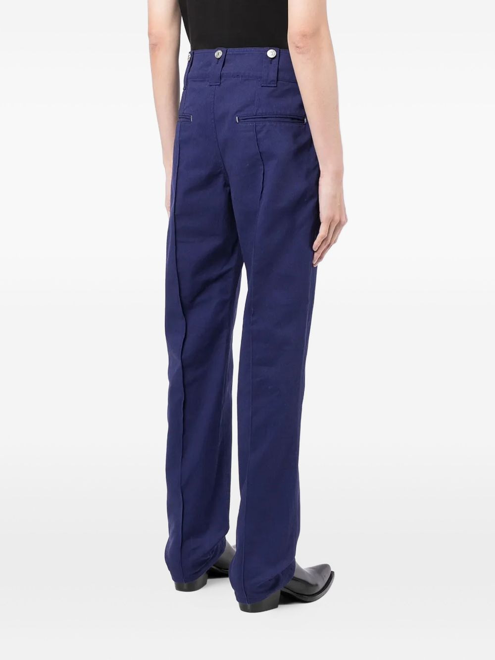 pleated cotton trousers - 4
