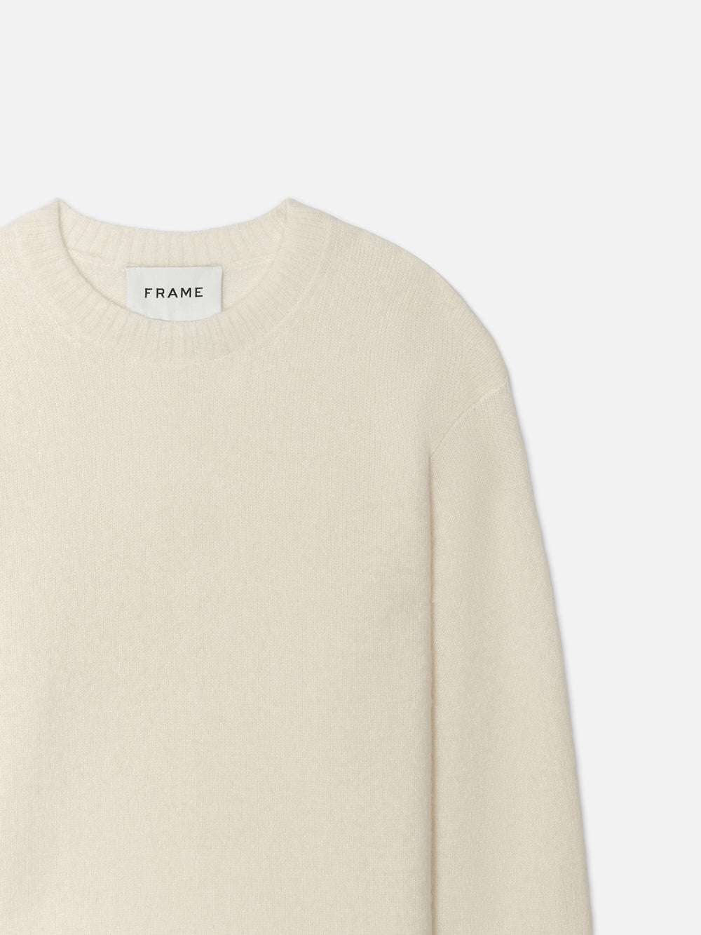 Lightweight Cashmere Silk Sweater in Vanilla - 2