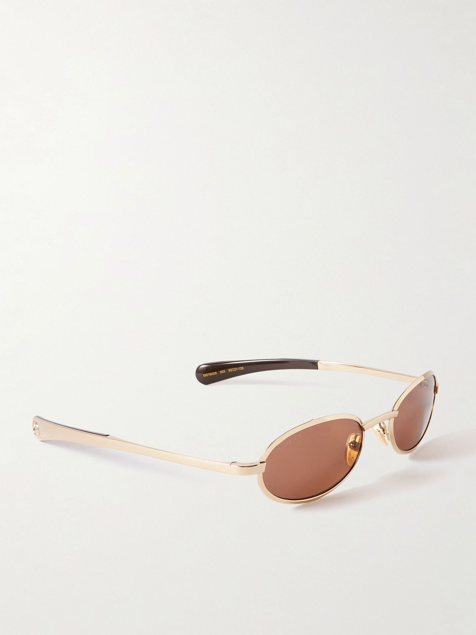 Rodeo Drive oval-frame gold-tone sunglasses Gold - 3
