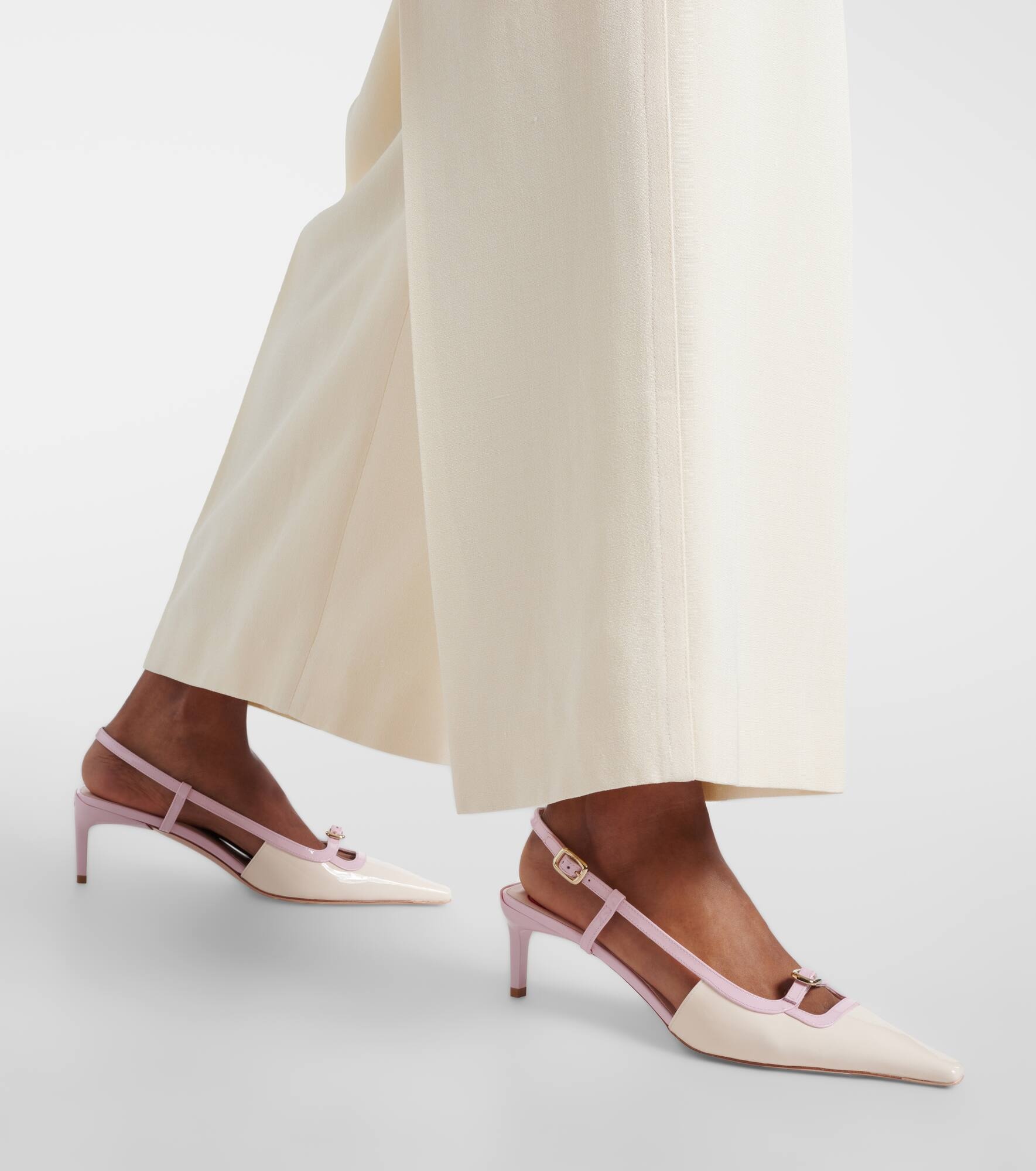 Viv’ Canard leather slingback pumps - 4