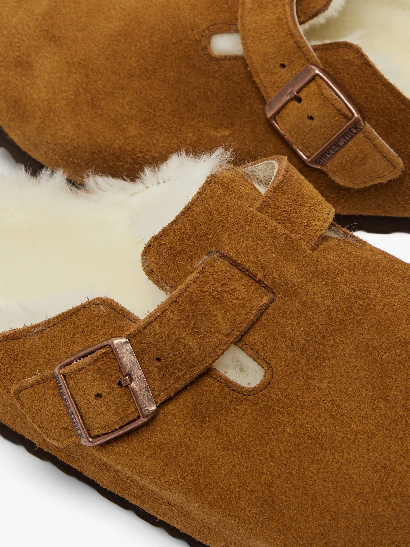 Boston shearling-lined suede clogs - 6