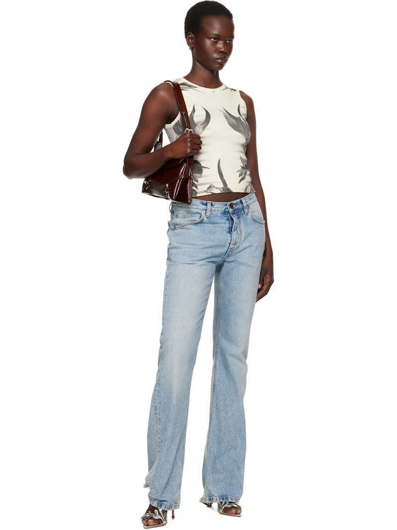 Jean Paul Gaultier Black & White 'The Flower Body Morphing Marinière' Tank Top outlook