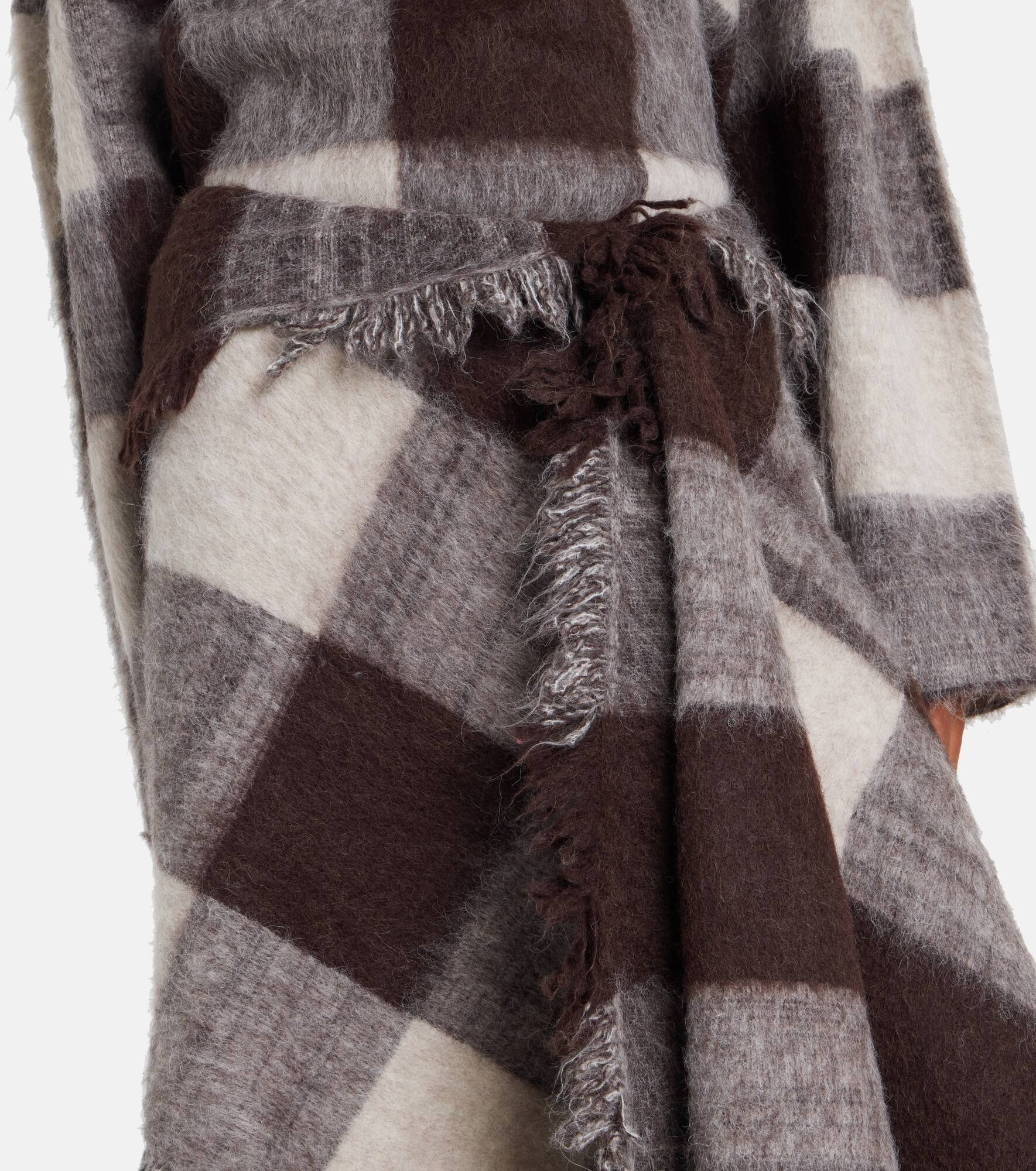 Kai checked alpaca and wool-blend miniskirt - 4