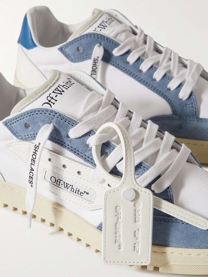 5.0 Leather, Cotton-Canvas and Suede Sneakers 6