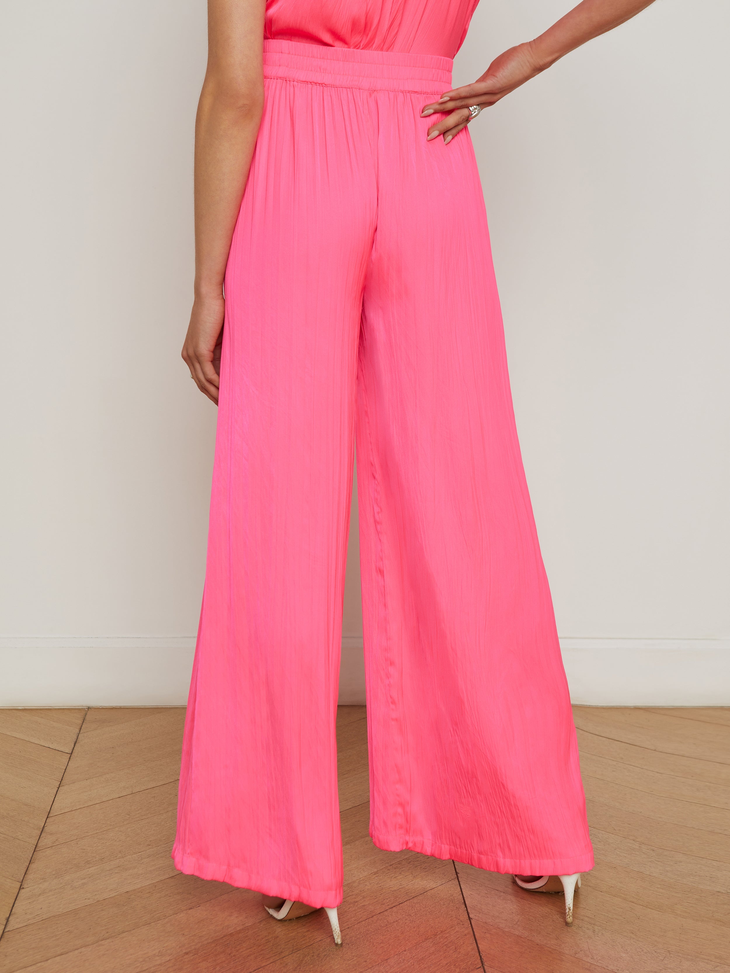 Lillian Satin Wide-Leg Pant - 5
