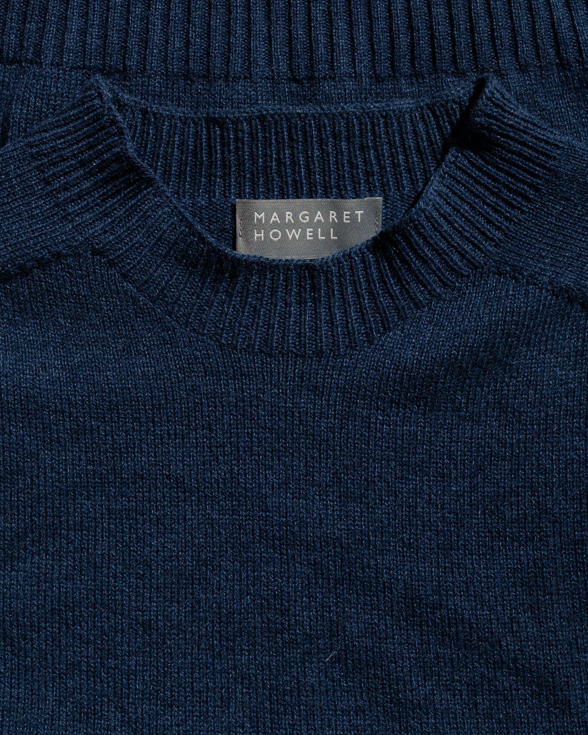 Seamless Crew Neck Cashmere Cotton Ocean Blue - 5
