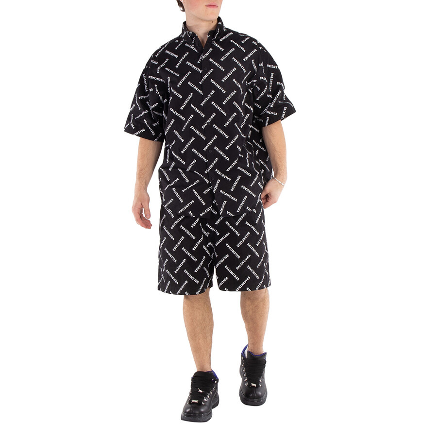 Balenciaga Men's Pyjama Logo-Print Short - 4